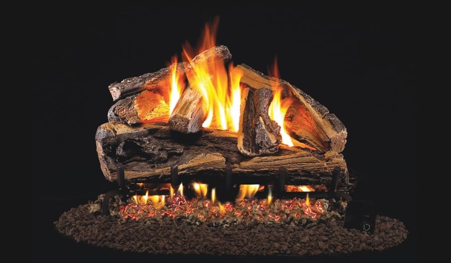 Radiant heat gas logs