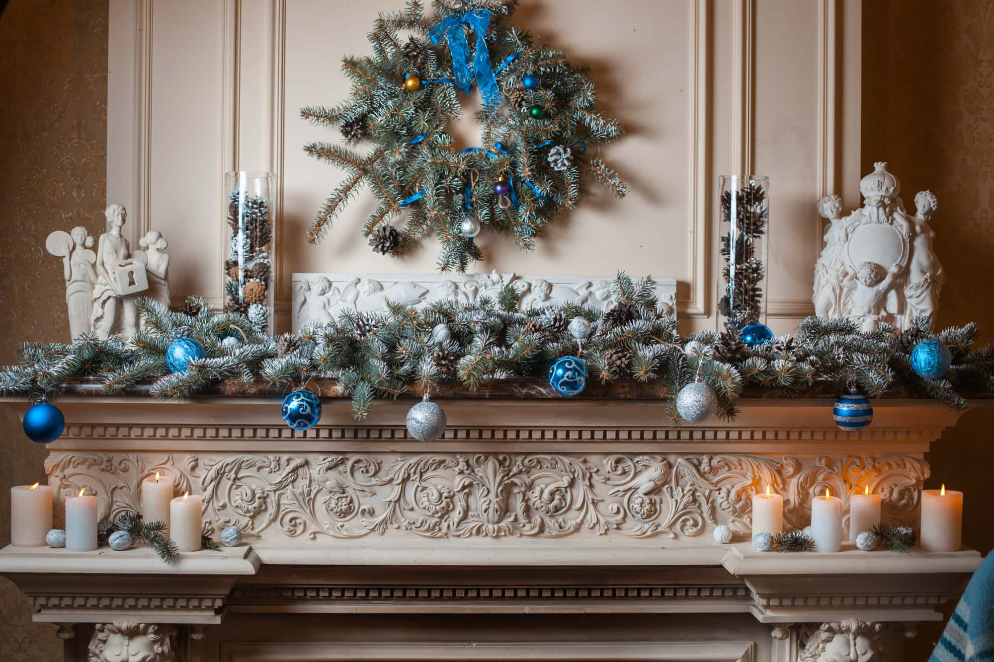 fireplace mantle